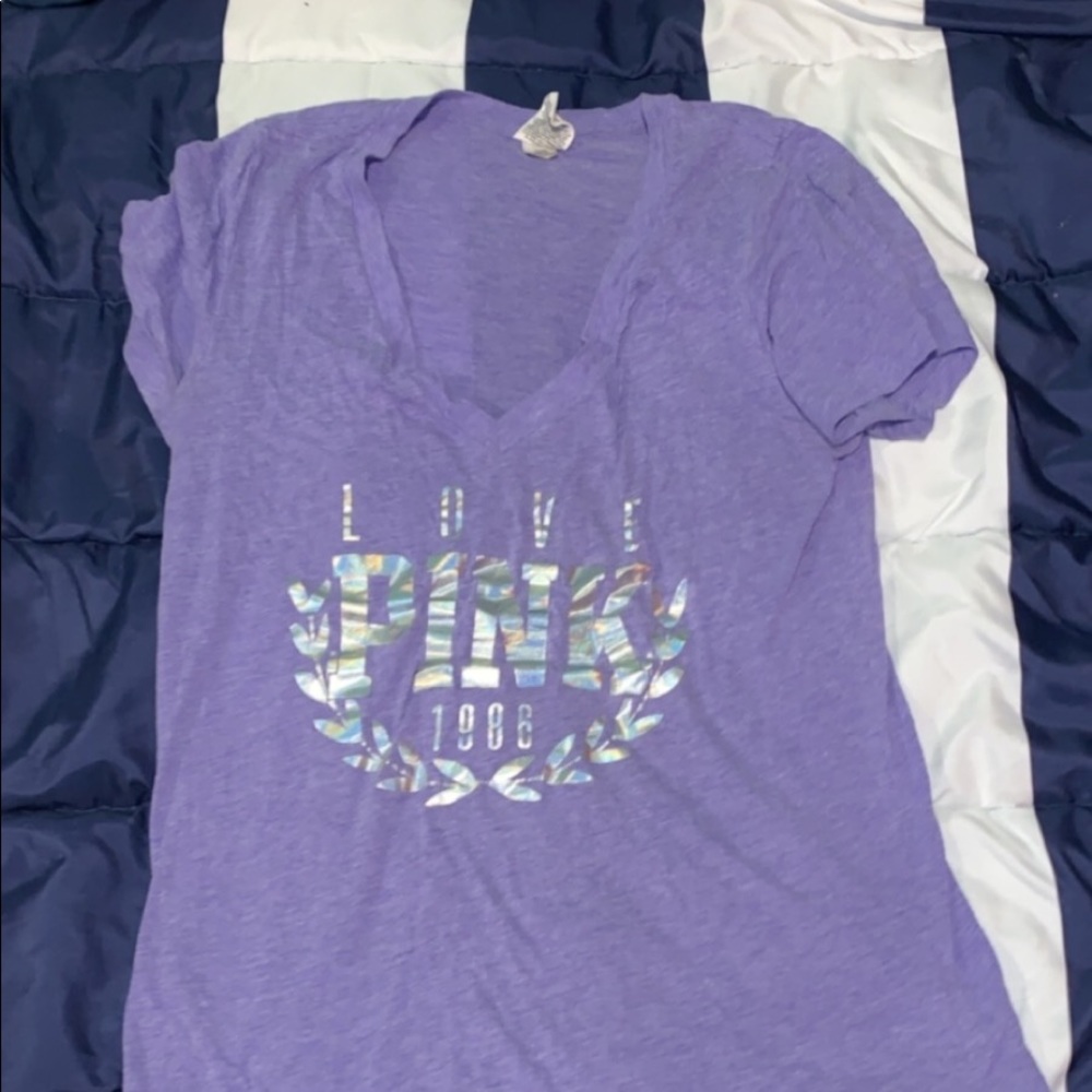 PINK V-neck shirt